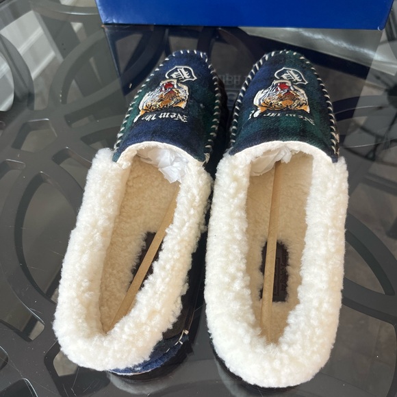 Polo Ralph Lauren Yarmond Tiger Shearling-Lined Slippers Men's Sz 10 New - Picture 4 of 6